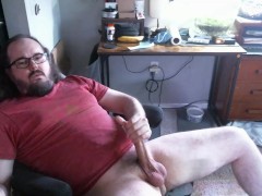 Red Shirt Watching Porn on Cam. Baring My Chest and Belly for a Loud Orgasm!