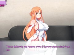 Waifu Hub [Hentai parody game PornPlay ] Ep.1 Asuna Porn Couch casting