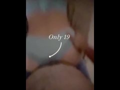 19 year old teen girl takes deep cock in ass..