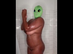 Alien Bae taking a shower