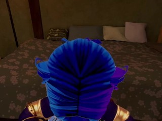 Blue Demon self Sucks herself
