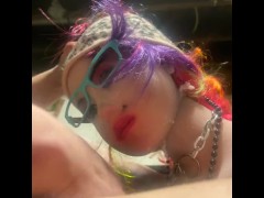 Doll BJ to chubby dude