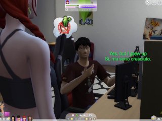 The Sims Ep.1 Step sister fucks little nerd step brother and gets pregnant