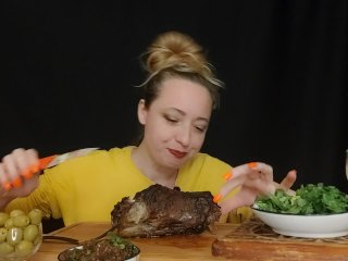 СОБЛАЗНЮ И РАССЛАБЛЮ: шея барашка  asmr  mukbang  먹방