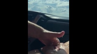 Horny Girl Soaks Car From Squirting