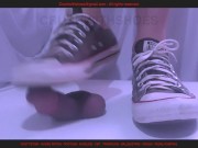 Preview 4 of Torturing Cock and Balls with my Old Converse Until Cum