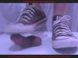 Torturing Cock and Balls with my Old Converse Until Cum