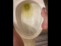 LOUD standing piss in the toilet… they can’t all be outside!