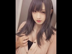 【個撮】男の娘がカメラにスリスリしたり、よだれ出したり、オナニーしたりする動画 - Screenshot 9 of 16 - Crossdresser