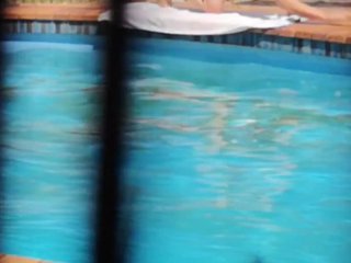 Home alone skinny dipping swimming naked