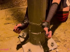 COSPLAY OF HARRY PORTTER BONDAGE IN A PUBLIC PARK part  2   LAURA NYNPHE