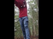 Preview 3 of Stripping and masturbating nude in the forest