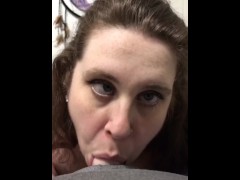 CLOSE-UP Deepthroating and sucking the tip as he CUMS in my mouth 🤤😍☺️
