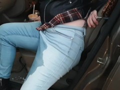 ⭐ Alice Pisses Her Jeans in Public! Kinky Girl!