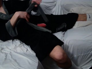 You Catch YourRoommate Touching Himself During a Movie So He Teases You_with Jockstrap,Bussy, Cock