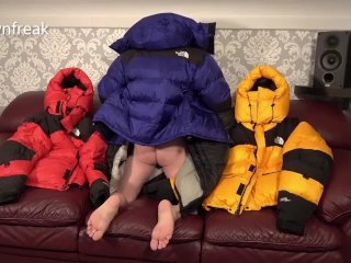 down jacket, verified amateurs, solo male, male pillow humping