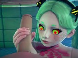 Rebecca gives a handjob in the pool | Cyberpunk Edgerunners Hentai Parody