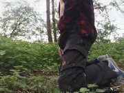 Preview 3 of Cum outside with me, let's fuck in in woods in public for anyone to see