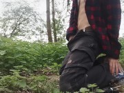 Preview 4 of Cum outside with me, let's fuck in in woods in public for anyone to see