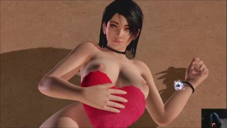 Tot oder lebendig Xtreme Venus Urlaub Momiji Valentinstag Herzkissen Pose Nackt Mod Fanservice Ap
