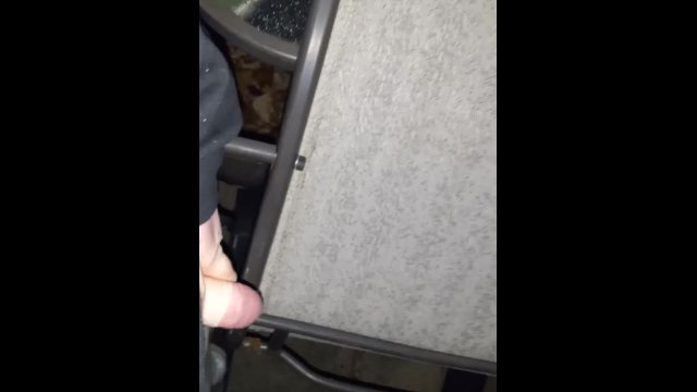 Trans guy peeing with stp on chair outside