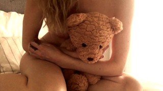 Watching A Pornographic Real Orgasm Requested Video While Humming My Teddy Bear
