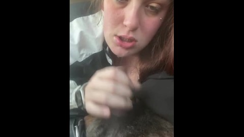 Getting my dick suck in the car