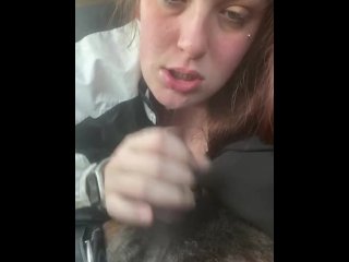 white woman, exclusive, gagging, vertical video