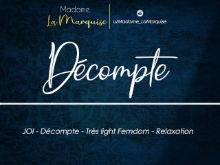 decompte, role play, audio francais, light femdom