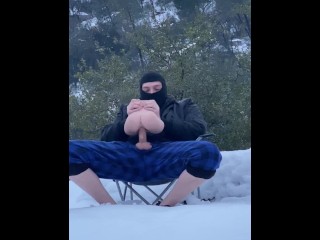 Tight Flesh Light Ride in the Snowy Mountains!