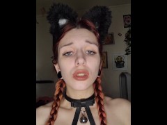 Collared Cat Girl With Braids Beautiful Agony Jingle Bell