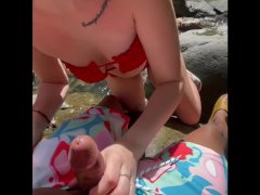 Sexy PAWG gives Blowjob in the middle of the jungle!