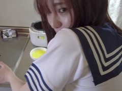 お願いされると断れないの…。駅弁で尻が跳ねる♡謎のセルフ乳首拘束で仕事帰りのお義父さんにご奉仕（即尺、バック、日本人素人） - Screenshot 15 of 16 - Hardcore