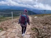 Preview 2 of public blowjob on the mountains Zuzu Sweet