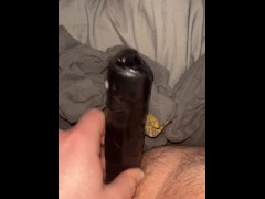 Gay boi fucking with a dildo