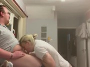 Preview 6 of Wifes sister sucked my dick and swallowed my cum while cooking for family meal. Wife was upstairs.
