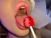 Preview 4 of After school, she treated her vacationing to a lollipop.