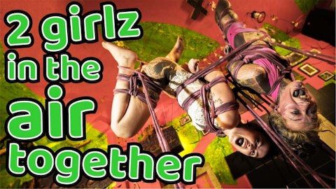 Dirty Dreaz shibari plezier - Cute Dreadlocks meiden Anuskatzz + Valkyriz worden vastgebonden bondage BDSM