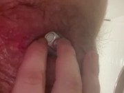 Preview 5 of My greedy ass makes a beer disappear all the way without lube. Amateur anal Gape. Objects insertions