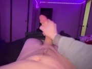 Preview 6 of BIG dick jerking off with lotion to porn