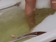 Preview 2 of Big tits blonde babe bathing and cumming