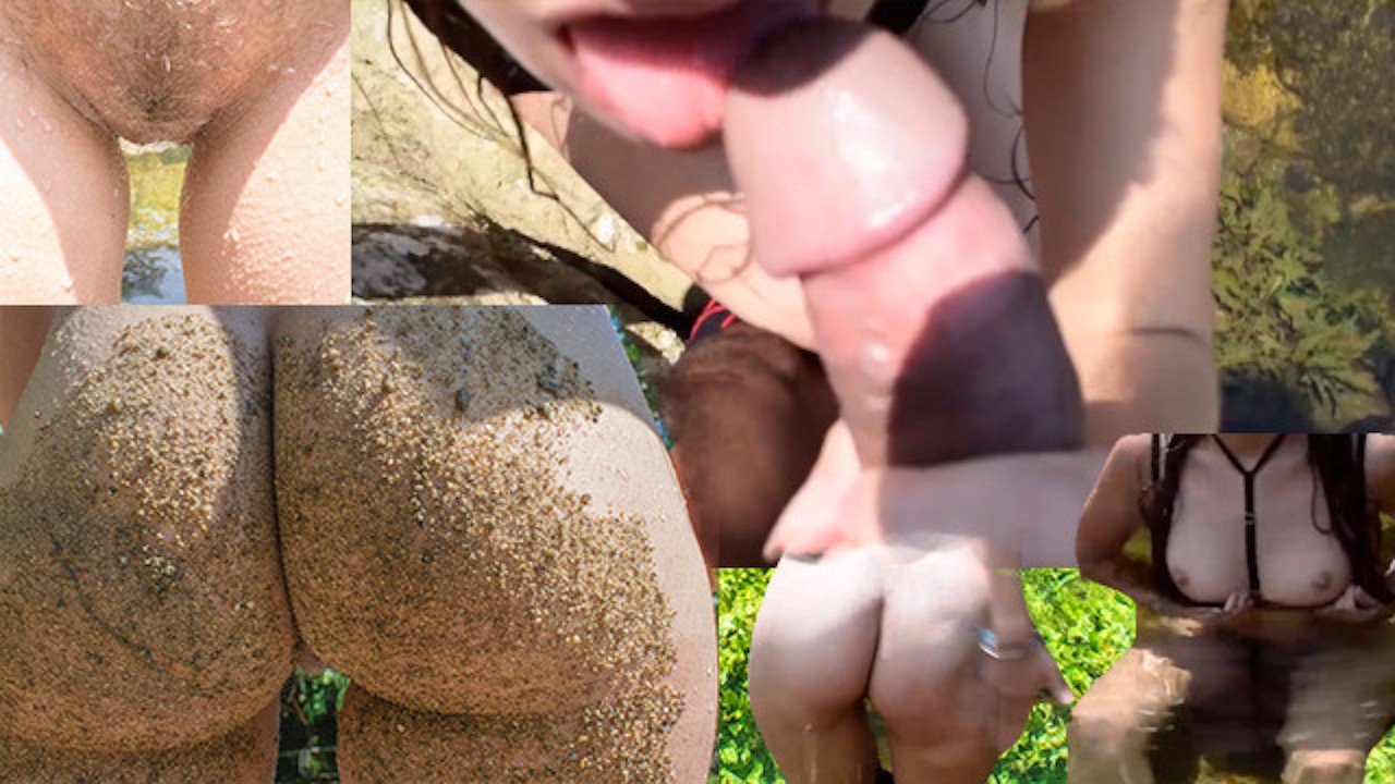 hermosa rubia se ve nadar sola desnuda y calienta facial en la cara