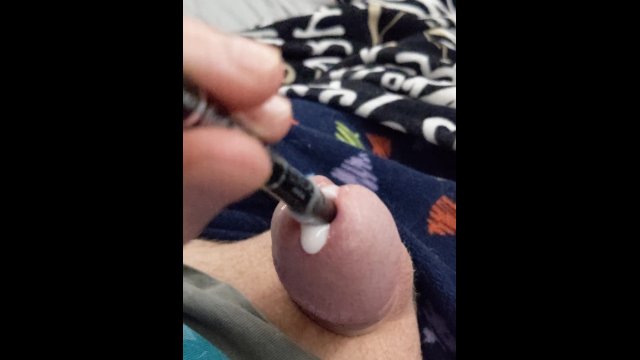 Urethral Sounding With Mascara Pen