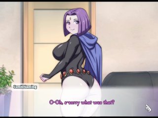 Waifu Hub S2 - AdultRaven from Teen Titans [ Parody Hentai Game_PornPlay ] Ep.1 Raven Stripped