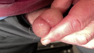 Little precum play in the office