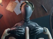 Preview 6 of Atomic Heart White guy tits fuck Robot Girl Big Boobs Cum on the face Titjob Animation Game
