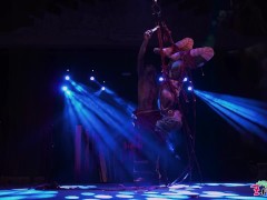 Intense shibari LIVE show with Anuskatzz and Lily Lu from Z-filmz - Dirty Dreaz extrem BDSM bondage