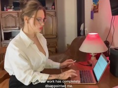 Похотливая преподша берет взятки только сексом (With subs) - Screenshot 1 of 16 - Squirt