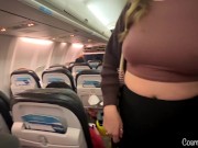 Preview 6 of Public Girls Nipples showing in the airport flashing on airplane