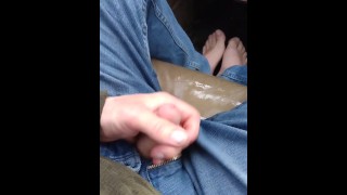 Pissing and jerking off in a busy Walmart parking lot